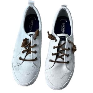 White Sperry Top Sider Boat Shoes